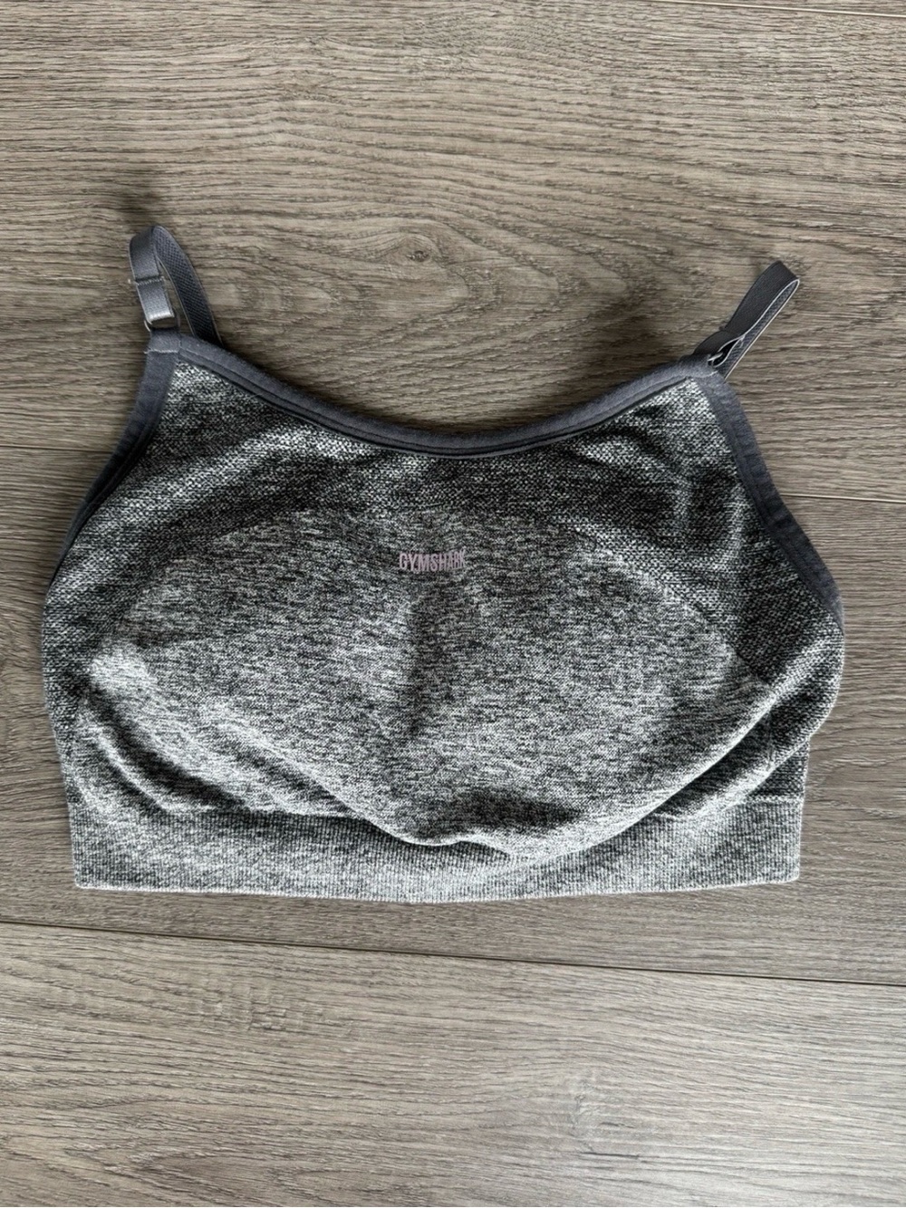 Gymshark Heather Gray Seamless Adjustable-Strap Sports Bra